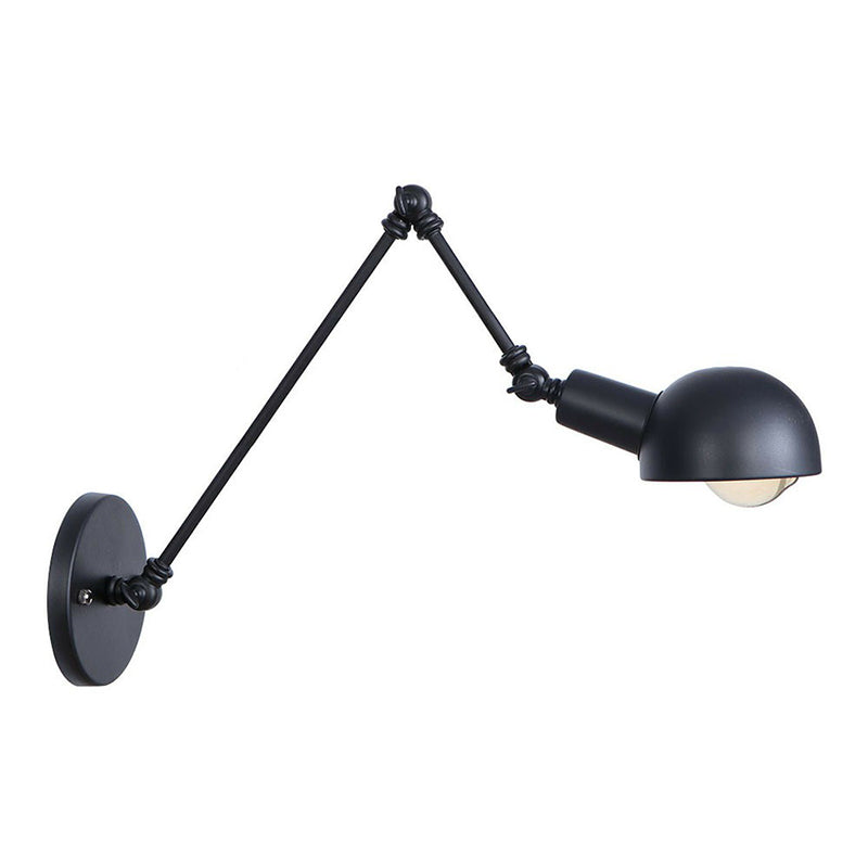 Black Bowl Swivelable Wall Light Kit Vintage Iron 8