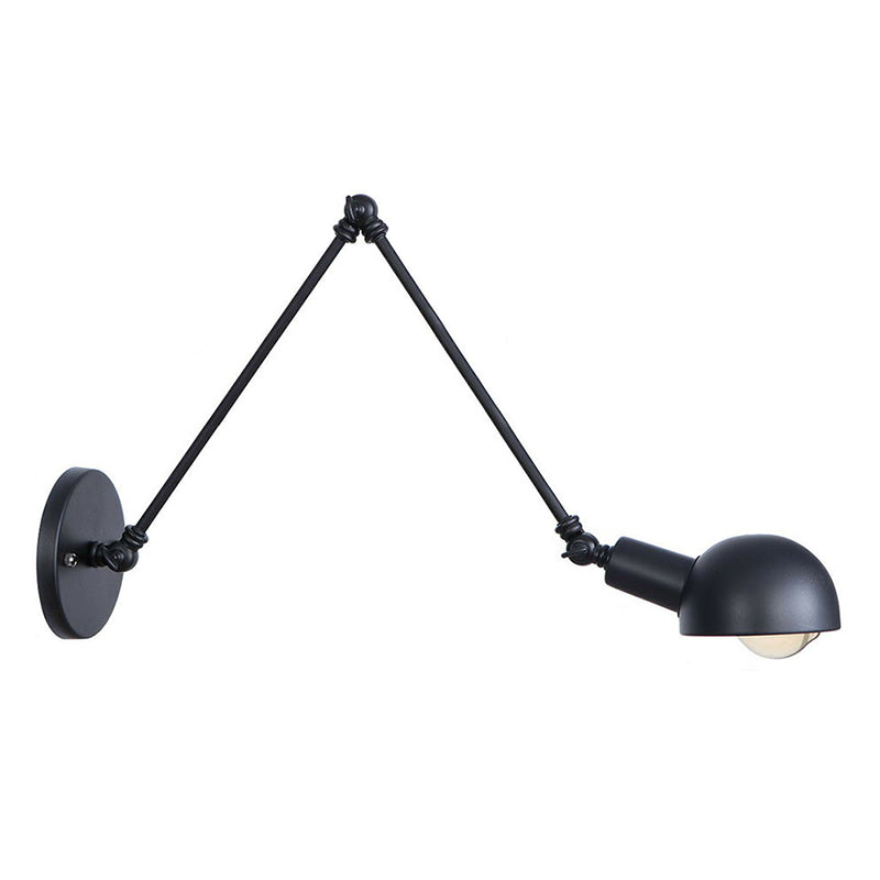 Black Bowl Swivelable Wall Light Kit Vintage Iron 8