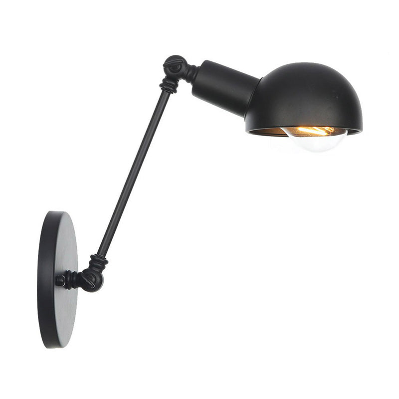 Black Bowl Swivelable Wall Light Kit Vintage Iron 8