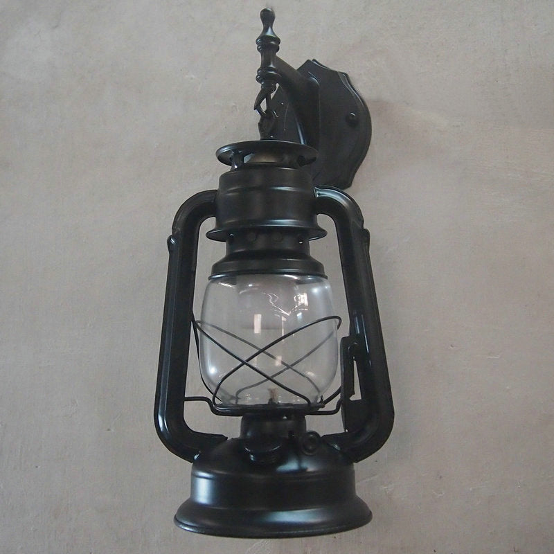 Transparent Glass Bronze/Black Wall Light Kerosene 1 Bulb Nautical Wall Mounted Lamp for Foyer Clearhalo 'Art deco wall lights' 'Cast Iron' 'Glass' 'Industrial wall lights' 'Industrial' 'Middle century wall lights' 'Modern' 'Rustic wall lights' 'Tiffany' 'Traditional wall lights' 'Wall Lamps & Sconces' 'Wall Lights' Lighting' 1917372