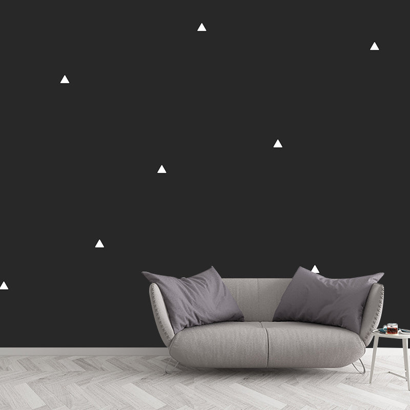 Large Modern Mural Wallpaper Dark Color Geometry Wall Decor, Custom Size Available Clearhalo 'Wall Decor' 'Wall Mural' 1920374