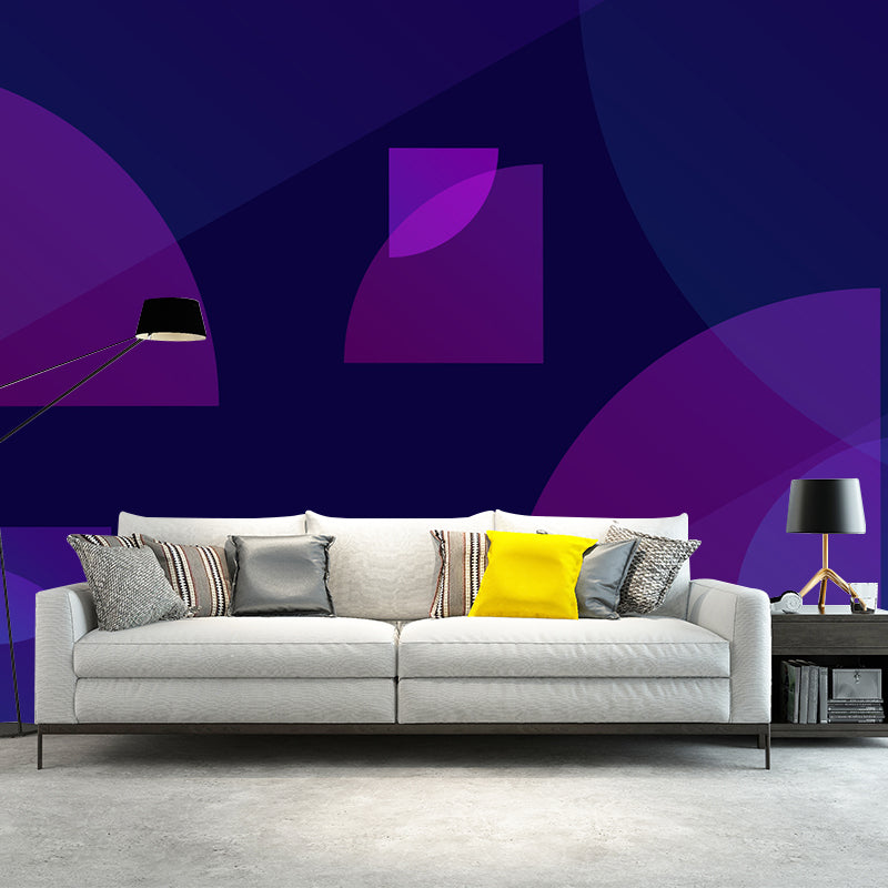 Large Modern Mural Wallpaper Dark Color Geometry Wall Decor, Custom Size Available Clearhalo 'Wall Decor' 'Wall Mural' 1920379