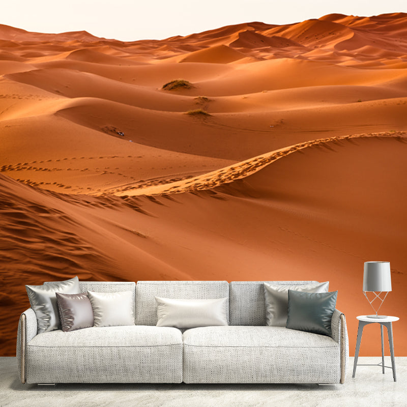 Modern Sahara Sand Dunes Mural Yellow Moisture Resistant Wall Decor for House Interior Yellow Clearhalo 'Wall Decor' 'Wall Mural' 1920690