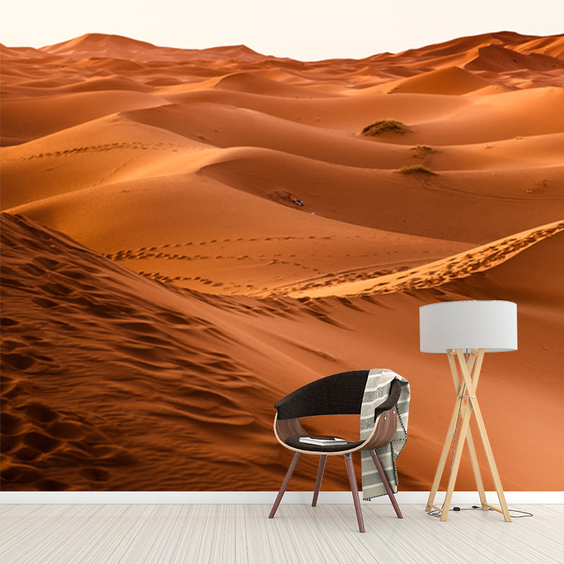 Modern Sahara Sand Dunes Mural Yellow Moisture Resistant Wall Decor for House Interior Clearhalo 'Wall Decor' 'Wall Mural' 1920691