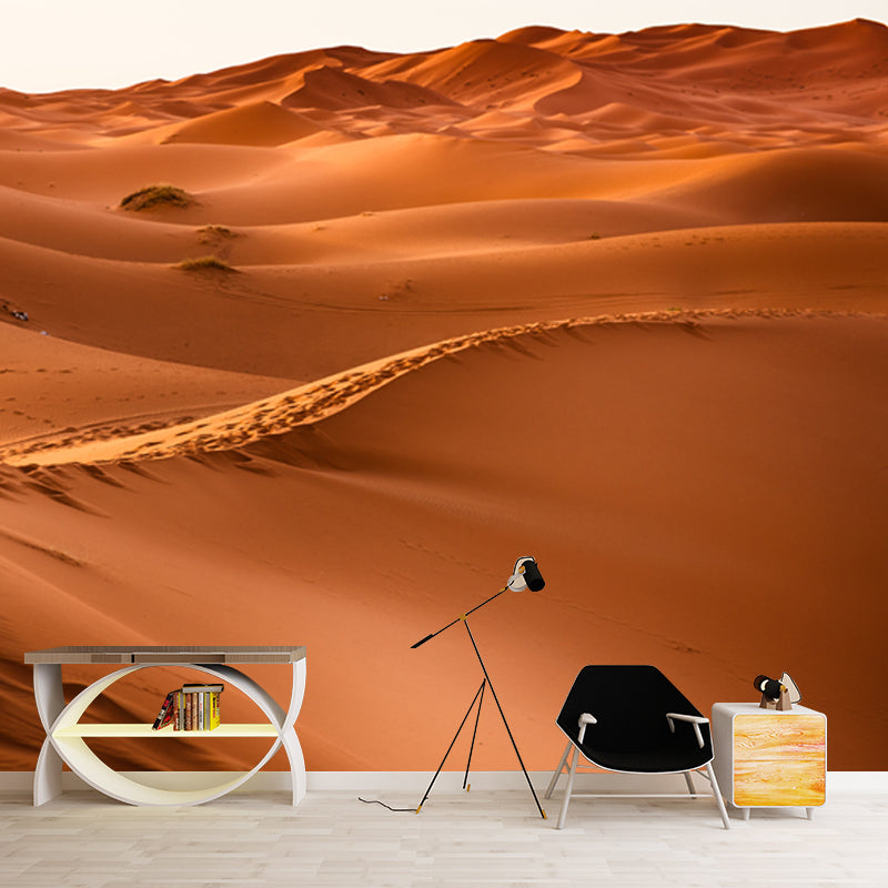 Modern Sahara Sand Dunes Mural Yellow Moisture Resistant Wall Decor for House Interior Clearhalo 'Wall Decor' 'Wall Mural' 1920692