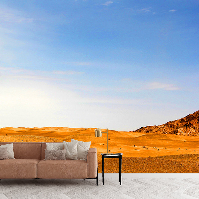 Blue Minimalist Wall Mural Decal Large Desert and Sky Scenery Wall Art for Living Room Clearhalo 'Wall Decor' 'Wall Mural' 1920702