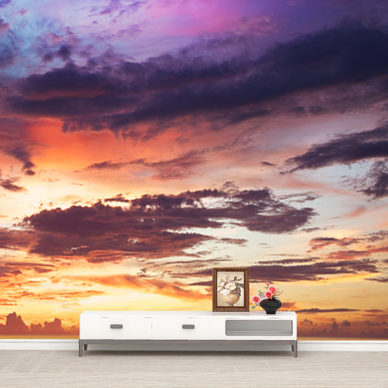 Giant Sand Sheet Wallpaper Mural Modern Stunning Desert Evening Glow Wall Covering in Yellow Clearhalo 'Wall Decor' 'Wall Mural' 1920762