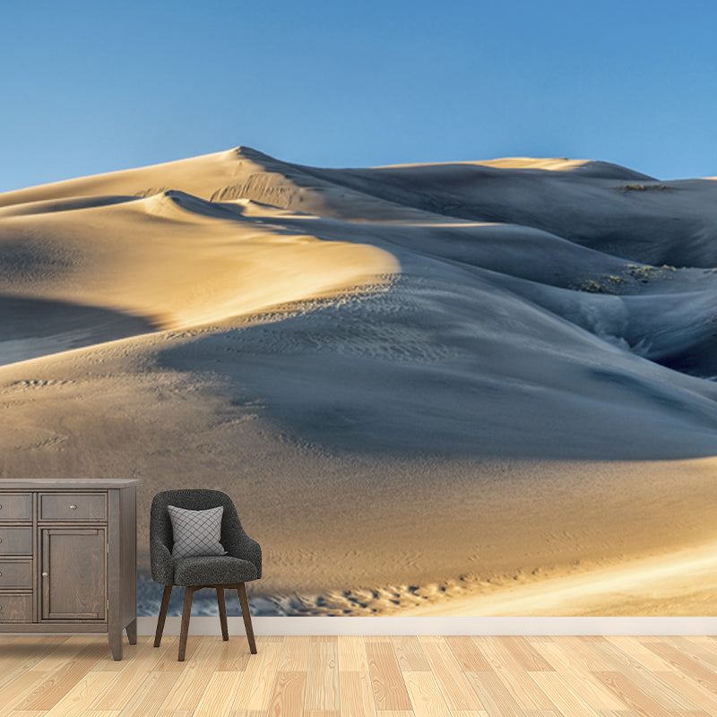 Curvaceous Sand Dune Wallpaper Mural Living Room Desert Scenery Wall Covering, Custom Made Clearhalo 'Wall Decor' 'Wall Mural' 1920792