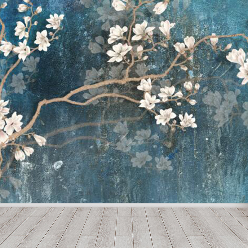 Flower Pattern Wall Mural Modern Decorative Dining Room Wall Covering, Custom Printed Clearhalo 'Wall Decor' 'Wall Mural' 1921013