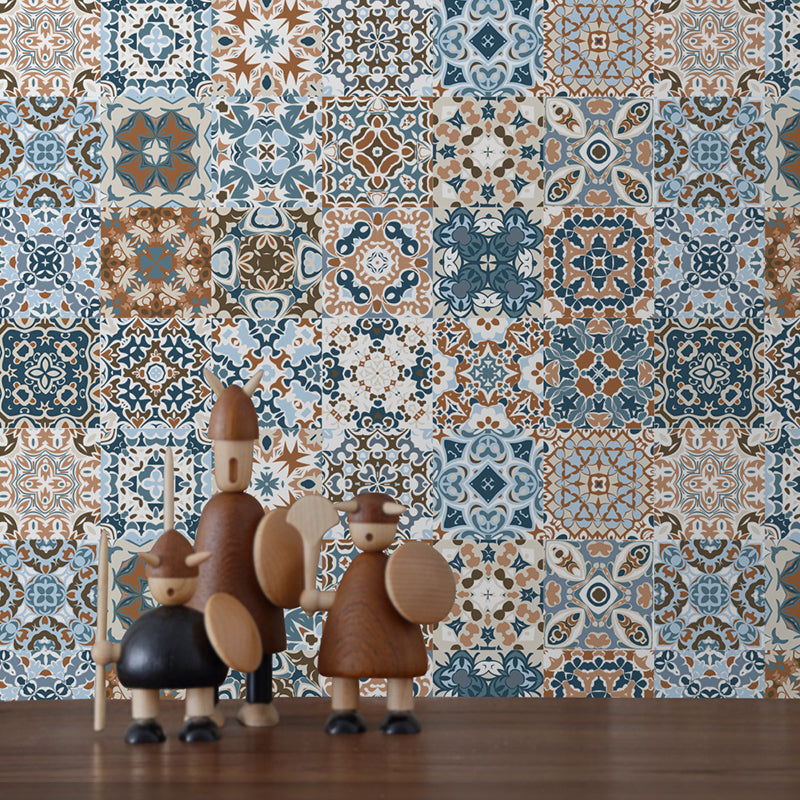 Bohemian Mandala Stick Wallpaper Panels for Kitchen Backsplash 8' L x 8