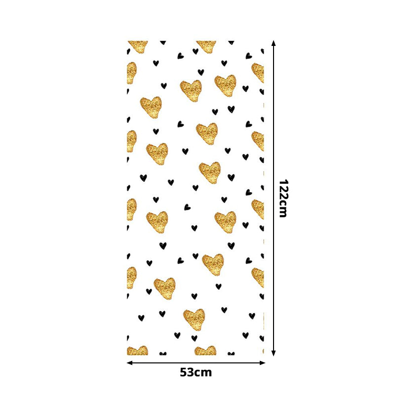 Loving Heart Wallpaper Panels Yellow and Black Kids Style Wall Decor for Playroom, Stick On Clearhalo 'Wall Decor' 'Wallpaper' 1922055