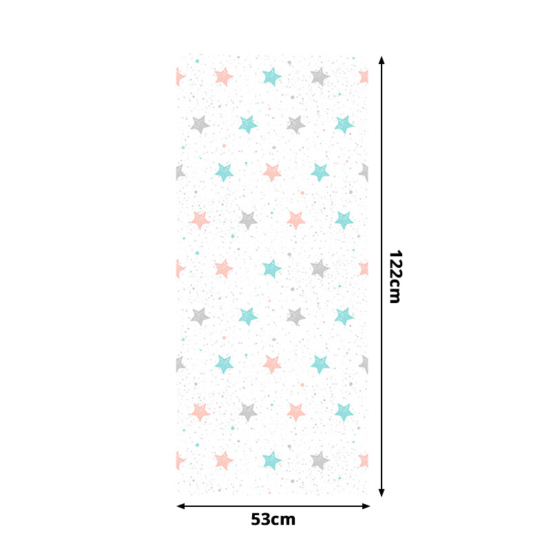 Kids Stars Pattern Wallpaper Panel Set PVC Stick On Blue Wall Art for Childrens Room Clearhalo 'Wall Decor' 'Wallpaper' 1922070