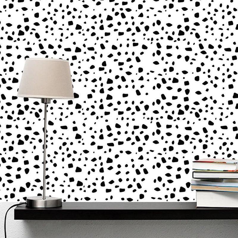 Leopard Print Wallpaper Panel Set Modern PVC Wall Decor in Grey on White, Self Adhesive Clearhalo 'Modern wall decor' 'Modern' 'Wallpaper' Wall Decor' 1922138