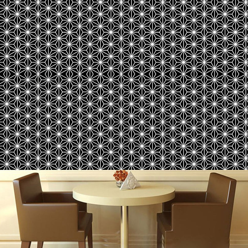 Abstract Geometric Wallpaper Panels Contemporary Stick On Living Room Wall Art, 4' x 20.5