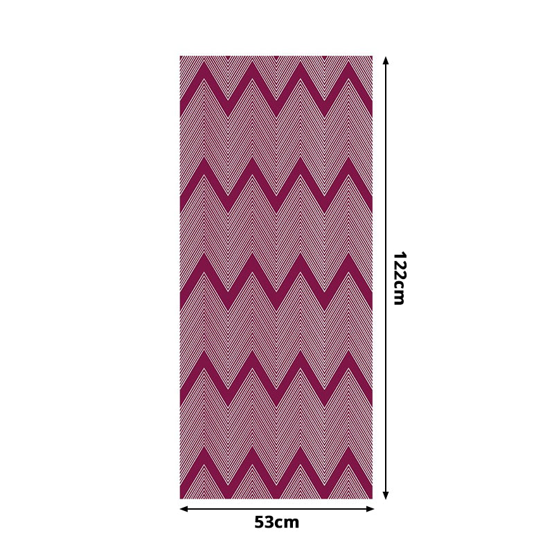 Rose Red Zigzag Pattern Wallpapers Geometric Modern Self Sticking Wall Covering for Parlor Clearhalo 'Modern wall decor' 'Modern' 'Wallpaper' Wall Decor' 1922170