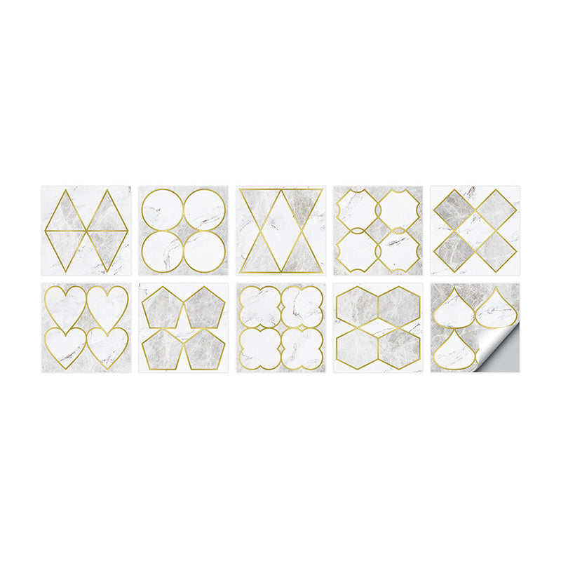 Modernist Geometry Wallpaper Panels for Bathroom 8' L x 8