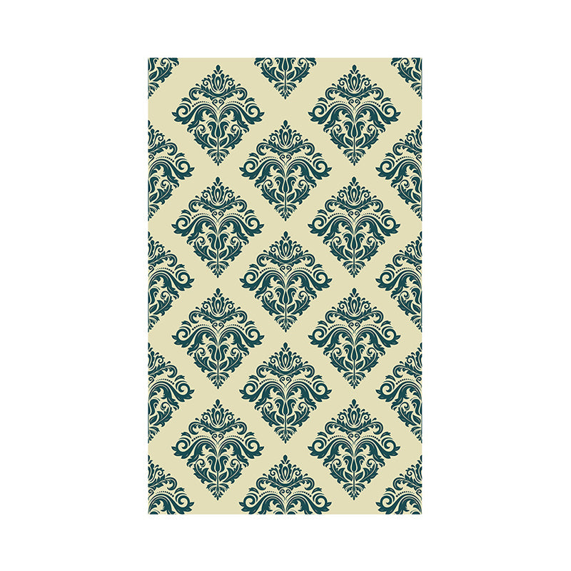 Self-Stick Jacquard Wallpaper Panels Vintage Beautiful Latticework Wall Art in Green, 4' x 20.5