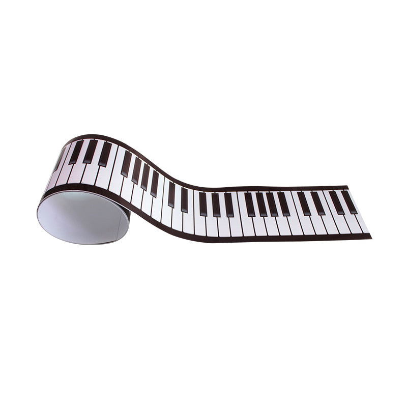 Black and White Piano Wallpaper Pick Up Sticks Wall Covering for Bathroom, Easy to Remove Clearhalo 'Wall Decor' 'Wallpaper' 1922358