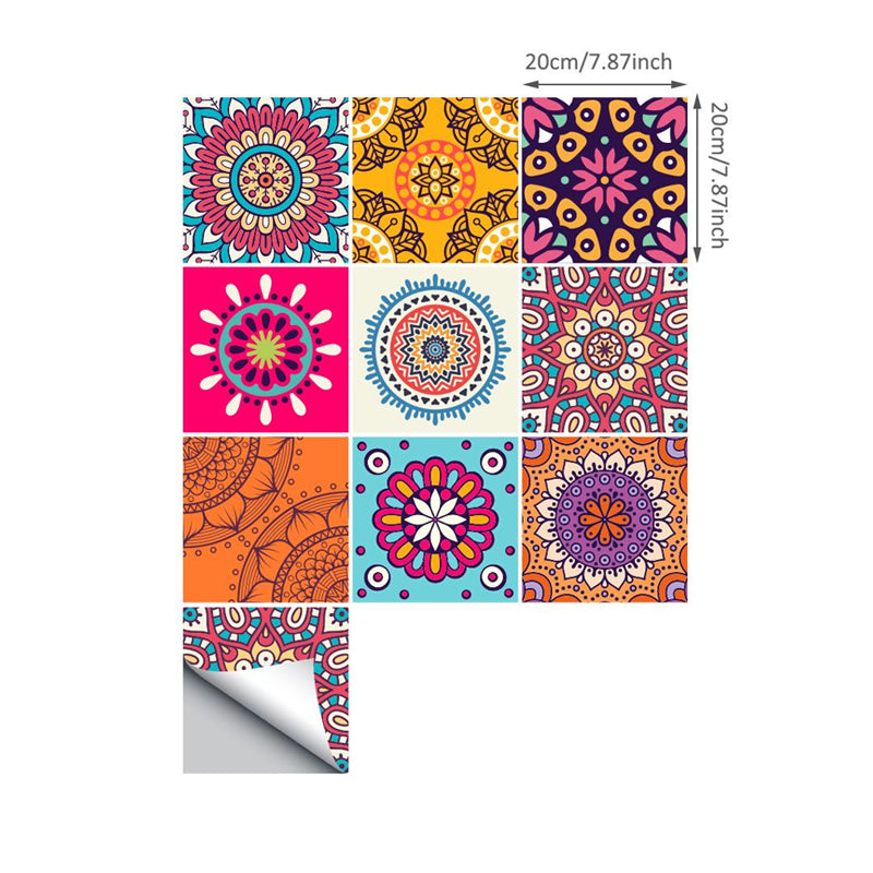 Boho-Chic Mandala Wallpaper Panels for Kitchen 8' L x 8