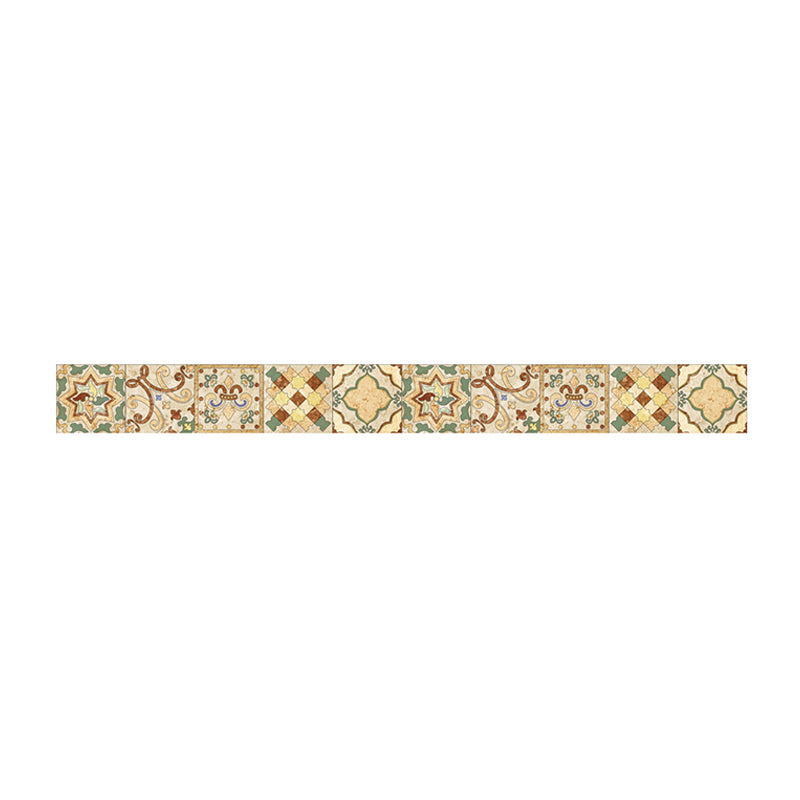 Bohemian Quatrefoil Tile Wallpaper Border Brown Easy Peel off Wall Covering for Accent Wall Clearhalo 'Wall Decor' 'Wallpaper' 1922433