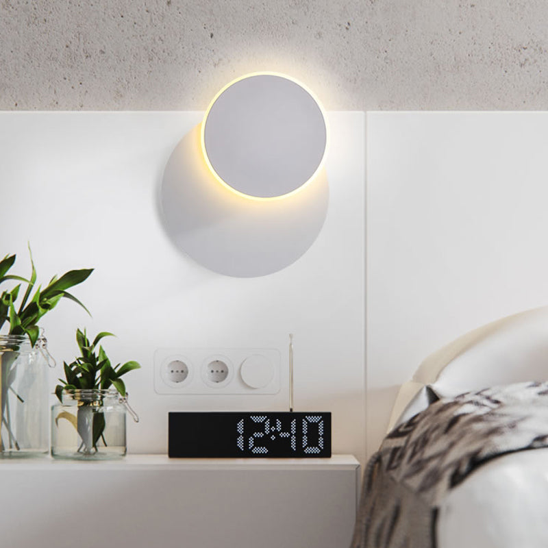 Circular LED Wall Light Contemporary Acrylic Sconce Light for Kitchen Child Bedroom Clearhalo 'Wall Lamps & Sconces' 'Wall Lights' Lighting' 192676