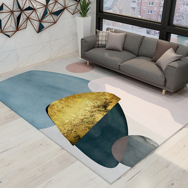 Multi-Colored Modern Rug Synthetics Color Block Abstract Pattern Rug Non-Slip Easy Care Carpet for Home Decor Clearhalo 'Area Rug' 'Rug' 1927969