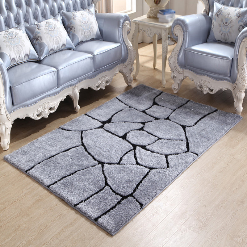 Trendy Minimalist Rug Dark Color Bubbles Area Carpet Pet Friendly Anti-Slip Backing Rug for Home Dark Gray Clearhalo 'Area Rug' 'Modern' 'Rugs' Rug' 1927980