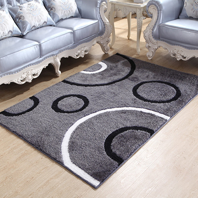 Trendy Minimalist Rug Dark Color Bubbles Area Carpet Pet Friendly Anti-Slip Backing Rug for Home Grey Clearhalo 'Area Rug' 'Modern' 'Rugs' Rug' 1927985