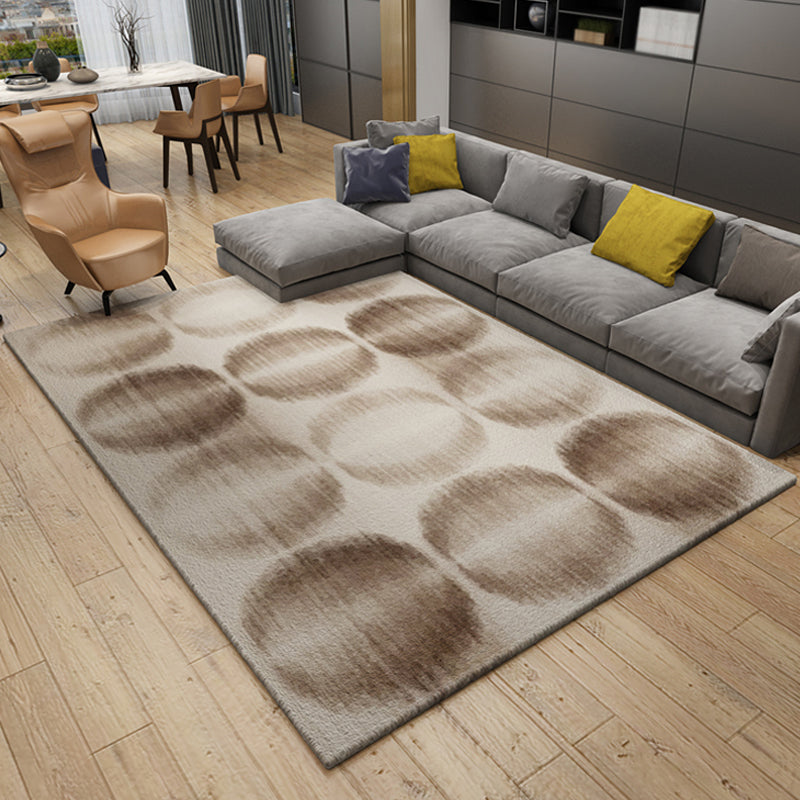 Industrial Abstract Indoor Rug Dark Color Polyester Rug Non-Slip Stain-Proofing Washable Carpet for Living Room Brown Clearhalo 'Area Rug' 'Rug' 1927990