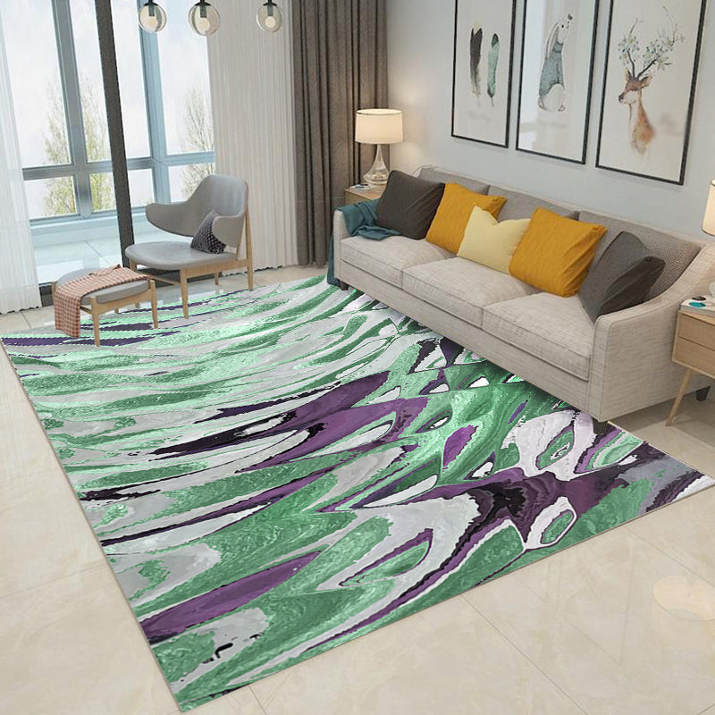 Shimmering Waves Abstract Rug Bright Color Industrial Rug Synthetics Pet Friendly Carpet for Sitting Room Clearhalo 'Area Rug' 'Rug' 1928018