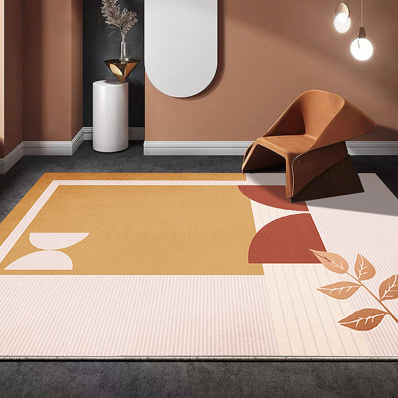 Multicolored Nordic Rug Polyester Colorblock Area Rug Washable Pet Friendly Anti-Slip Backing Carpet for Lobby Yellow Clearhalo 'Area Rug' 'Rug' 1932370