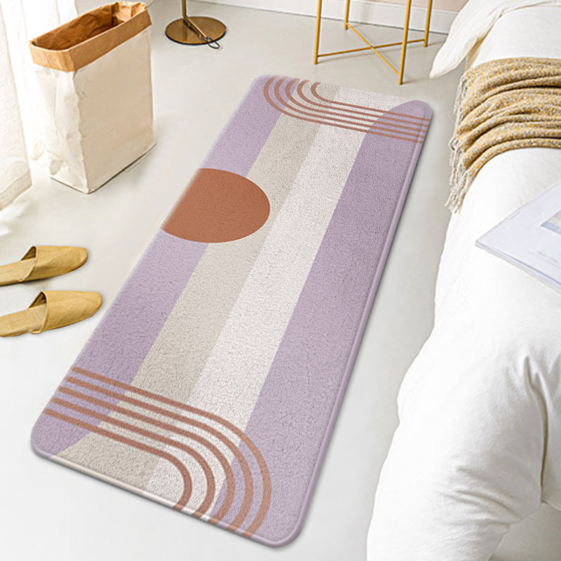 Multicolored Colorblock Rug Polyester Contemporary Rug Anti-Slip Backing Washable Pet Friendly Indoor Rug for Bedroom Purple Clearhalo 'Area Rug' 'Rug' 1932472