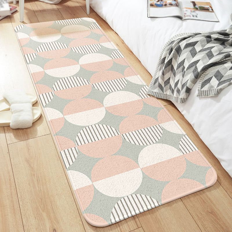 Unique Colorblock Striped Pattern Rug Multicolor Modern Carpet Polyester Washable Anti-Slip Area Rug for Sleeping Room Green Clearhalo 'Area Rug' 'Rug' 1932493