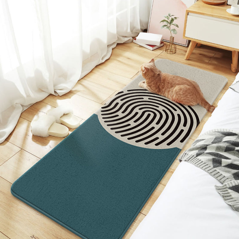 Unique Colorblock Striped Pattern Rug Multicolor Modern Carpet Polyester Washable Anti-Slip Area Rug for Sleeping Room Dark Blue Clearhalo 'Area Rug' 'Rug' 1932496