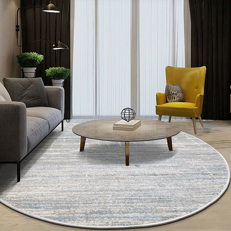 Industrial Style Light Gray Area Rug Round Textured Polyester Pet Friendly Indoor Rugs Light Gray Clearhalo 'Area Rug' 'Rug' 1932679
