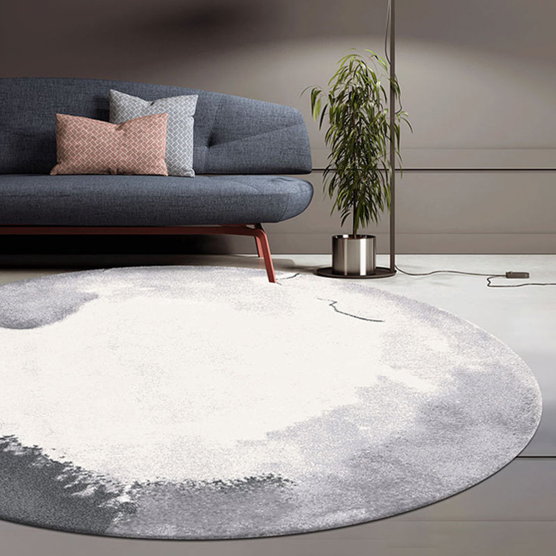 Circular Industrial Style Rug with Multicolor Cement Pattern Pet Friendly Polyester Rug for Room Blue Clearhalo 'Area Rug' 'Rug' 1932743