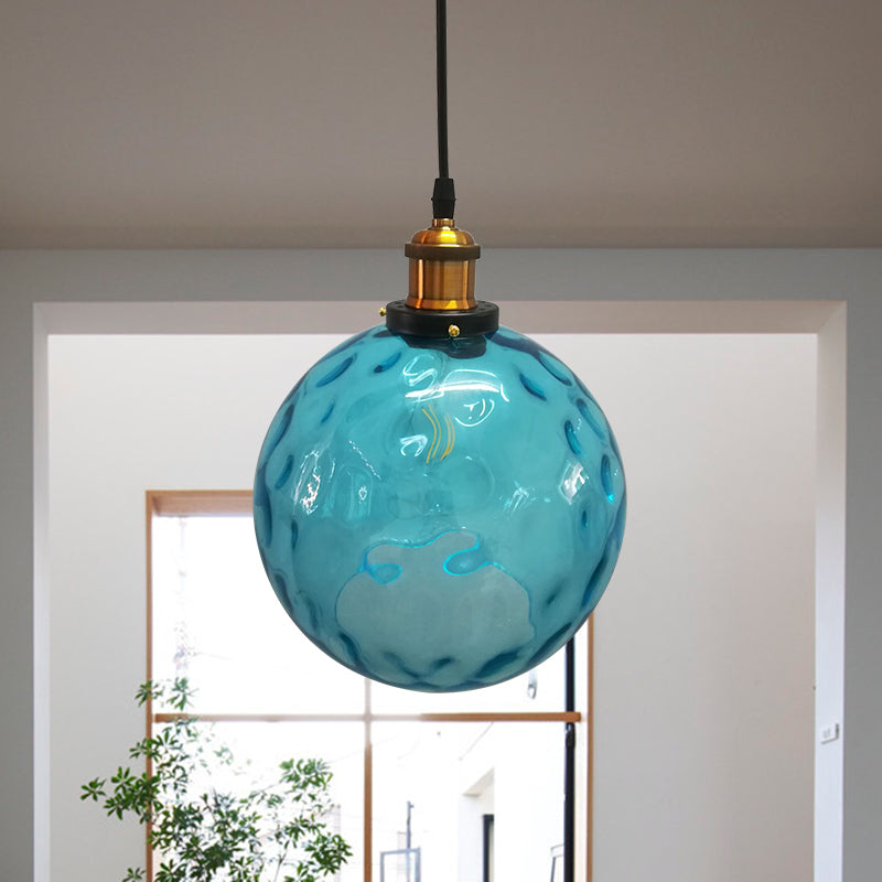 Globe Pendant Light Industrial 1 Light 8