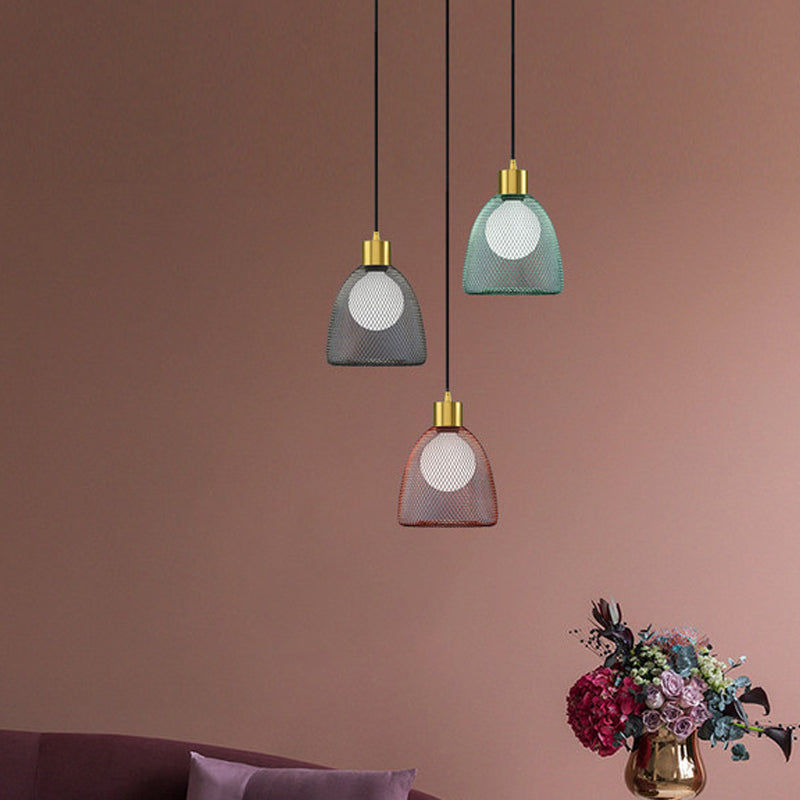 Metallic Bell Hanging Light Fixture Modernist 1 Bulb Black/White Pendant Lighting for Dining Room Clearhalo 'Ceiling Lights' 'Modern Pendants' 'Modern' 'Pendant Lights' 'Pendants' Lighting' 1933831