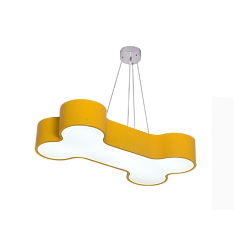 Yellow Bone Ceiling Suspension Lamp Kids LED Acrylic Pendant Chandelier for Kindergarten Clearhalo 'Ceiling Lights' 'Chandeliers' Lighting' options 1933950