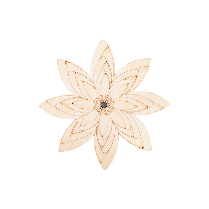 Cute Beige LED Wall Light Flower Pattern Wooden Sconce Lamp for Kid Bedroom Hallway Clearhalo 'Wall Lamps & Sconces' 'Wall Lights' Lighting' 193432