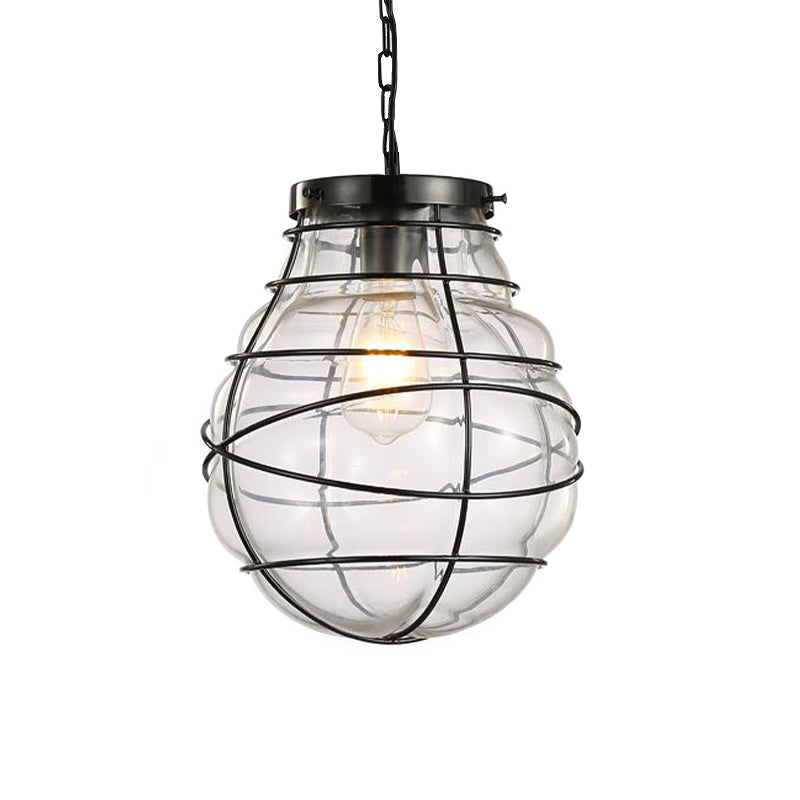 Industrial Style Wire Frame Ceiling Fixture 8.5