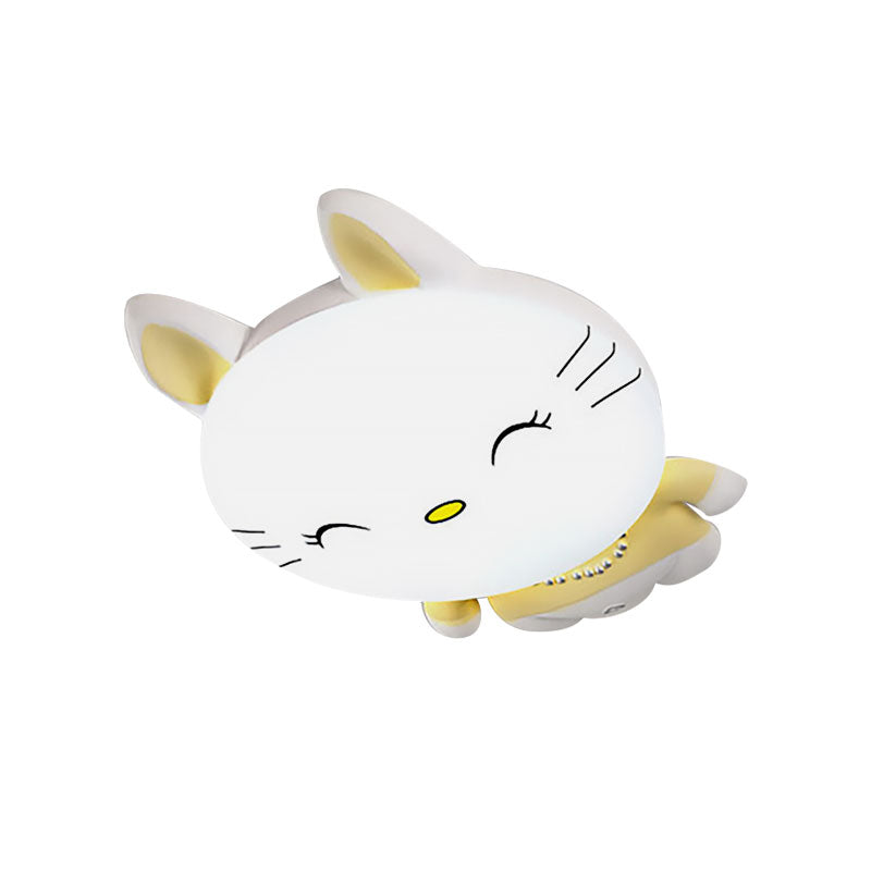 Yellow Smiling Kitten Flush Ceiling Light Animal Acrylic Ceiling Lamp for Child Bedroom Clearhalo 'Ceiling Lights' 'Close To Ceiling Lights' 'Close to ceiling' 'Flush mount' Lighting' 193492