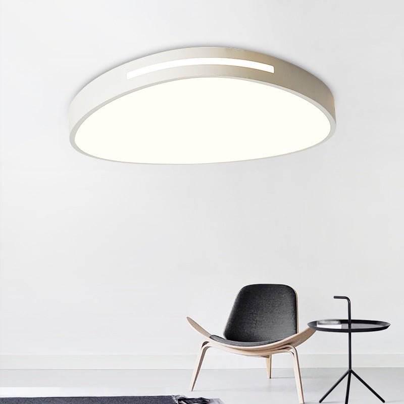 White Triangular Ceiling Flush Light Minimalist 15