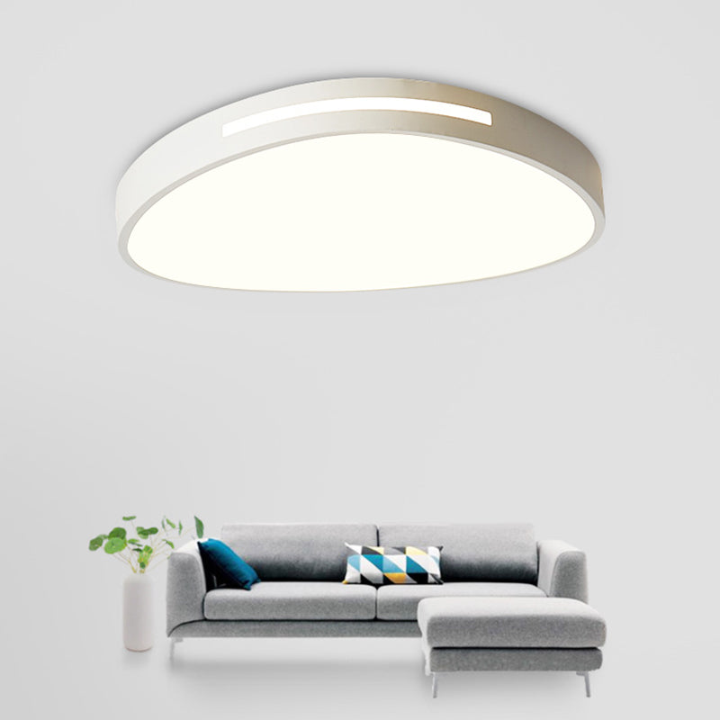 White Triangular Ceiling Flush Light Minimalist 15