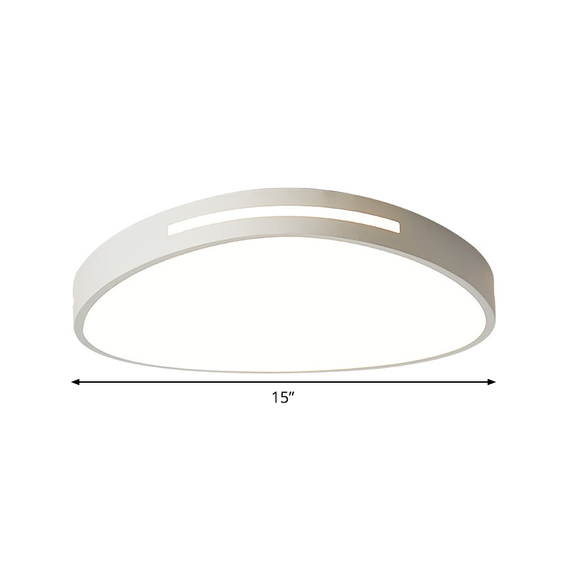 White Triangular Ceiling Flush Light Minimalist 15