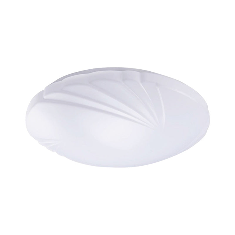 Shell Shaped Kitchen Dinette Flush Mount Acrylic Simple Style LED Ceiling Lamp in White/3 Color Light, 10