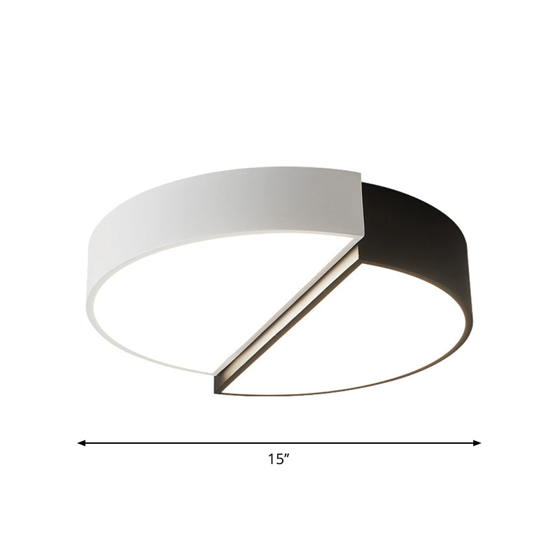 Minimalist Split Round Flush Light Metal 15