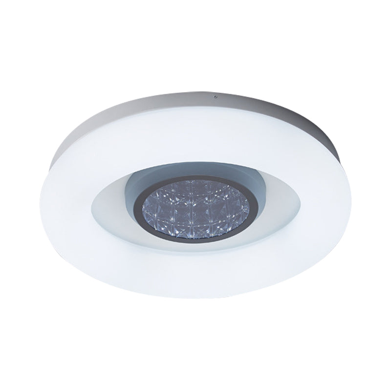 Circular Acrylic Flush Mount Ceiling Light Minimalist Silver/Grey/Black LED Flush Mounted Lighting for Hotel Clearhalo 'Ceiling Lights' 'Close To Ceiling Lights' 'Close to ceiling' 'Flush mount' Lighting' 1936261