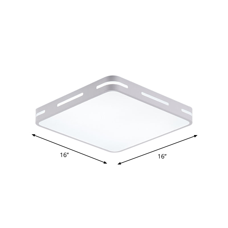 Square/Round Bedroom Flush Light Metal 12