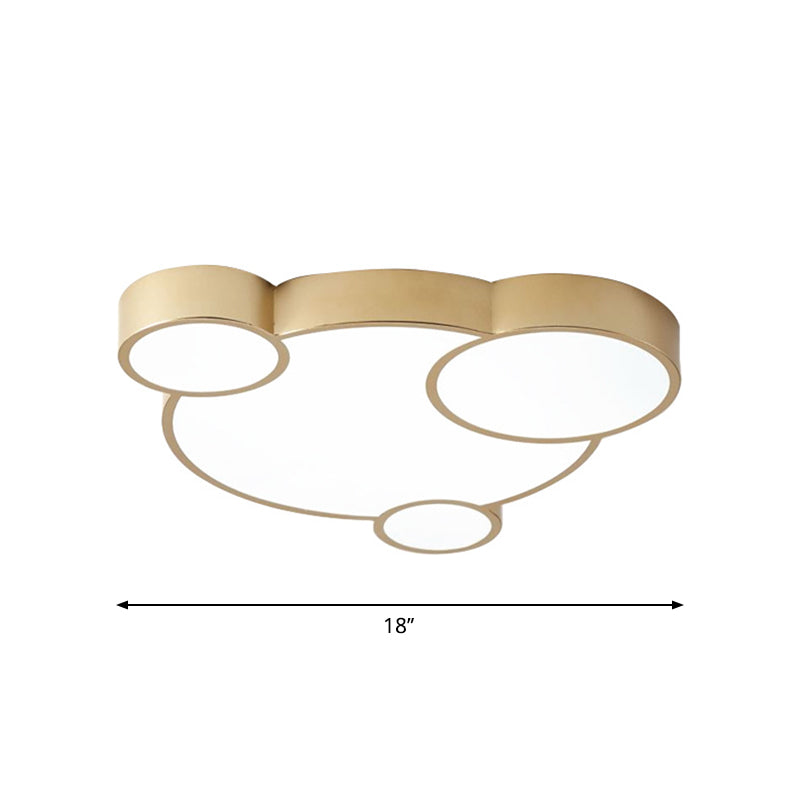 Gold Bubbling Flush-Mount Light Fixture Cartoon 18